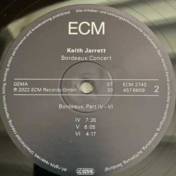 2LP Keith Jarrett: Bordeaux Concert