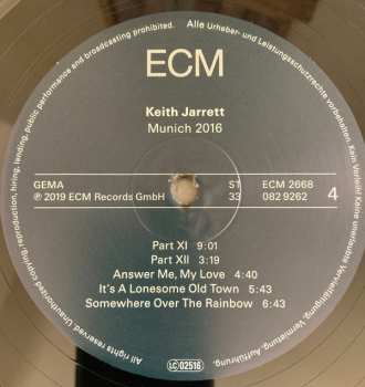 2LP Keith Jarrett: Munich 2016