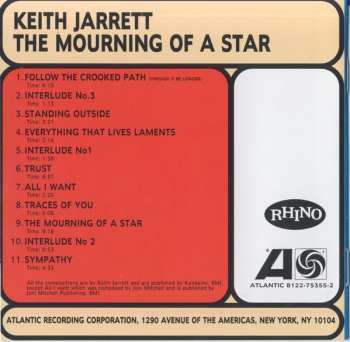 CD Keith Jarrett: The Mourning Of A Star