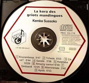 CD Kemba Sussoko: La Kora Des Griots Mandingues