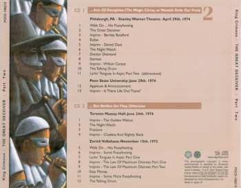 2CD King Crimson: The Great Deceiver 2: Live 1973-1974