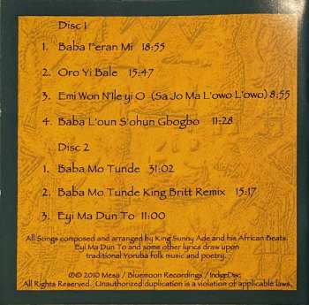 2CD King Sunny Ade: Bábá Mo Túndé