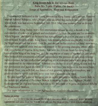 2CD King Sunny Ade: Bábá Mo Túndé