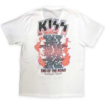 Marchandises Kiss: Kiss Unisex T-shirt: End Of The Road Band Playing (back Print) (small) S