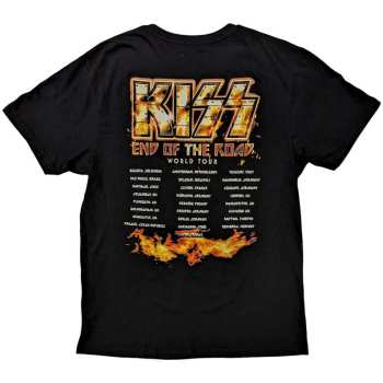 Marchandises Kiss: Kiss Unisex T-shirt: End Of The Road Tour Orange (back Print) (small) S