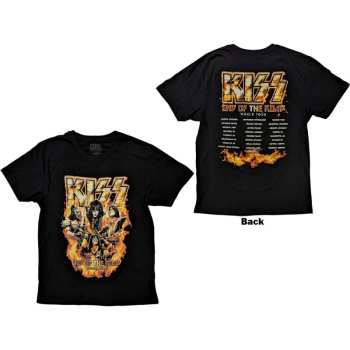 Marchandises Kiss: Kiss Unisex T-shirt: End Of The Road Tour Orange (back Print) (small) S