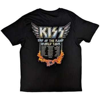 Marchandises Kiss: Kiss Unisex T-shirt: End Of The Road Wings (back Print) (small) S