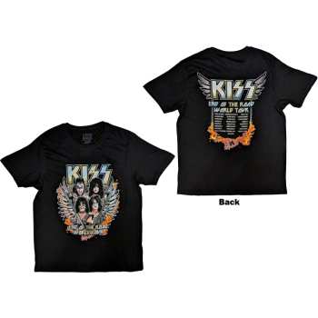 Marchandises Kiss: Kiss Unisex T-shirt: End Of The Road Wings (back Print) (small) S