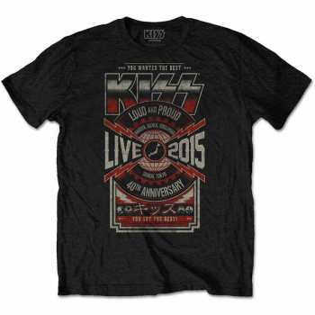 Merch Kiss: T-shirt Japan Live 2015 