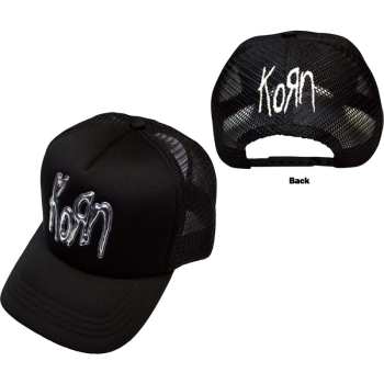 Marchandises Korn: Korn Unisex Mesh Back Cap: Sonic Silver Logo (black) (back Print)