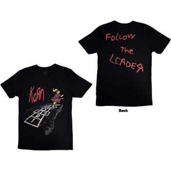 Marchandises Korn: Korn Unisex T-shirt: Follow The Leader Hopscotch (back Print) (small) S