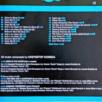 CD Krzysztof Komeda: Knife In The Water (Original Motion Picture Soundtrack)
