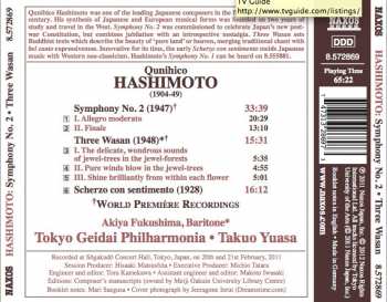 CD Takuo Yuasa: Symphony No. 2 / Three Wasan • Scherzo Con Sentimento