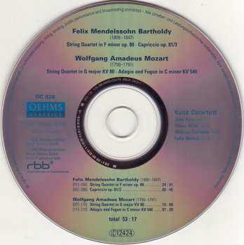 CD Wolfgang Amadeus Mozart: Mozart ∙ Mendelssohn
