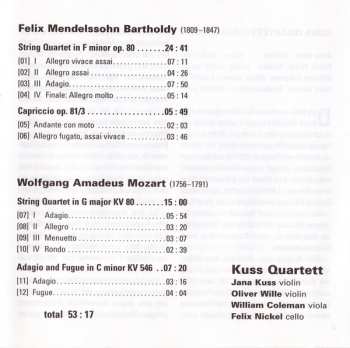 CD Wolfgang Amadeus Mozart: Mozart ∙ Mendelssohn