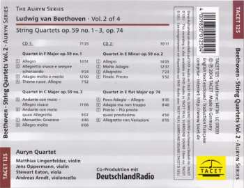 2CD Ludwig van Beethoven: Auryn's Beethoven (String Quartets ∙ Vol. 2 Of 4 Op. 59 No. 1 – 3, Op. 74)