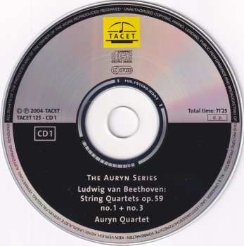 2CD Ludwig van Beethoven: Auryn's Beethoven (String Quartets ∙ Vol. 2 Of 4 Op. 59 No. 1 – 3, Op. 74)