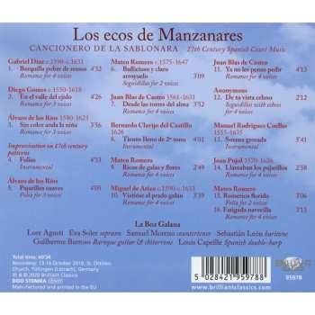 CD La Boz Galana: Los Ecos de Manzanares: Cancionero de la Sablonara