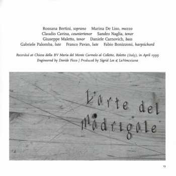 9CD/Coffret La Venexiana: L'Arte De Madrigale LTD