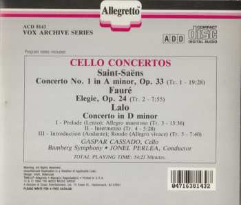 CD Camille Saint-Saëns: Cello Concertos
