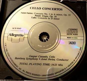 CD Camille Saint-Saëns: Cello Concertos