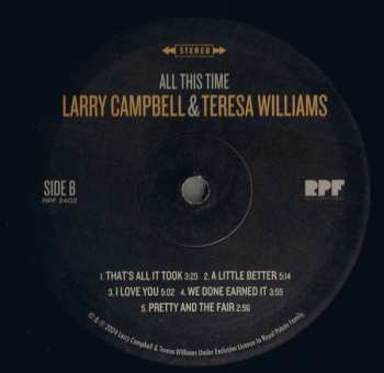 LP Larry Campbell & Teresa Williams: All This Time