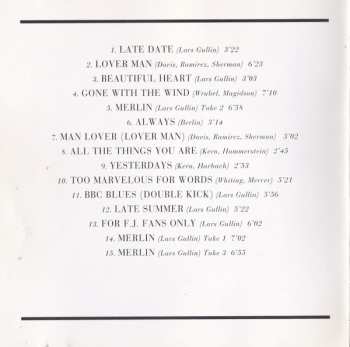 CD Lars Gullin: 1954/55 Vol 3 Late Summer