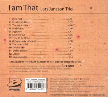 CD Lars Jansson Trio: I Am That DIGI