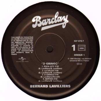2LP Bernard Lavilliers: O Gringo