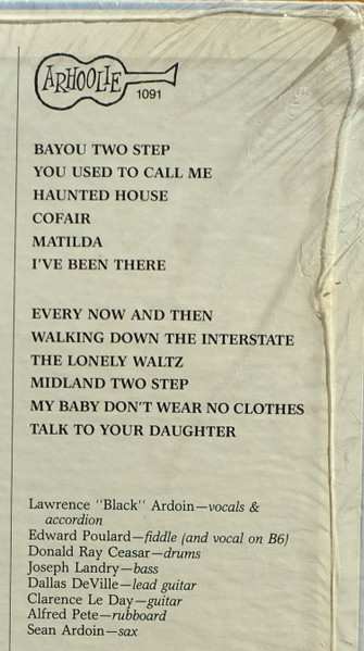 LP Edward Poullard: Lawrence "Black" Ardoin And His French Band