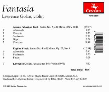 CD Lawrence Golan: Fantasia