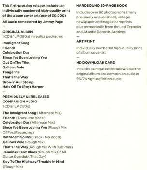 2LP/2CD/Coffret Led Zeppelin: Led Zeppelin III DLX