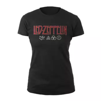 T-shirt Femmes Logo Led Zeppelin & Symbols