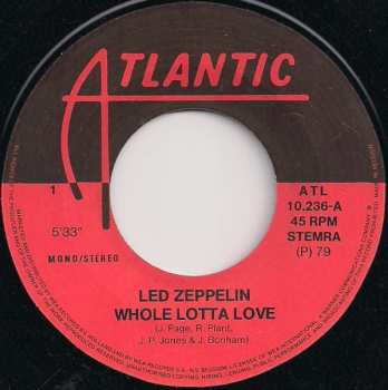 SP Led Zeppelin: Whole Lotta Love / Immigrant Song