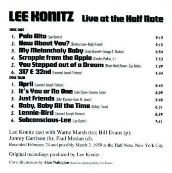 2CD Lee Konitz: Live At The Half Note - Uhqcd