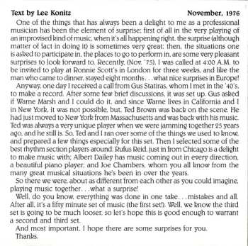 CD Lee Konitz Quintet: Figure & Spirit