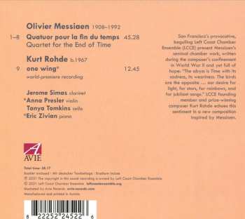 CD Olivier Messiaen: Quartet For The End Of Time / One Wing