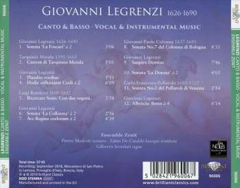 CD Giovanni Legrenzi: Canto & Basso - Vocal & Instrumental Music