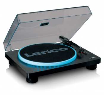 Technique audio Lenco LS-50LEDBK gramofon s reproduktory a LED osvětlením