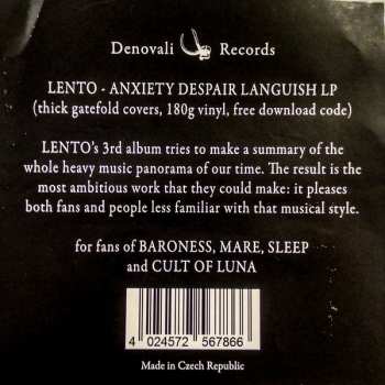 LP Lento: Anxiety Despair Languish LTD