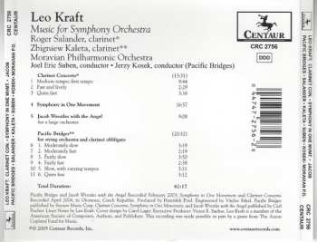 CD Leo Kraft: Clarinet Concerto • Symphony In One Movement • Jacob Wrestles With The Angel • Pacific Bridges