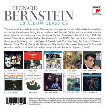 11CD/Coffret Leonard Bernstein: 10 Album Classics