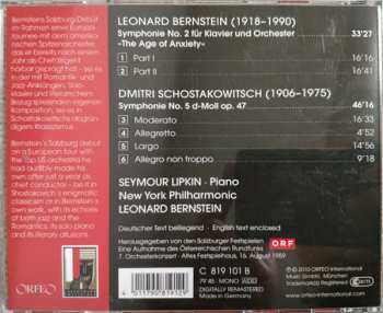CD Leonard Bernstein: Bernstein - Schostakowitsch / Bernstein
