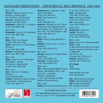 12CD/Coffret Leonard Bernstein: Historical Recordings 1941 - 1961