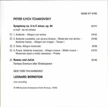 4CD/Coffret Pyotr Ilyich Tchaikovsky: Symphonies Nos. 4, 5 & 6 "Pathétique" | "1812" Overture | Romeo & Juliet | Francesca Di Rimini