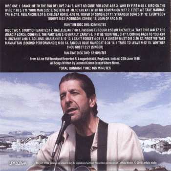 2CD Leonard Cohen: Reykjavik 1988