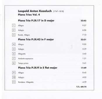 CD Leopold Koželuh: Piano Trios Vol. 4