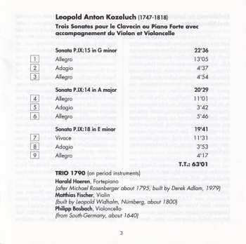 CD Leopold Koželuh: 3 Piano Trios