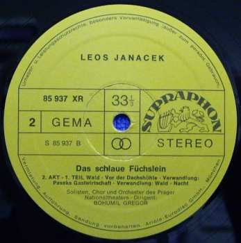 2LP/Coffret Leoš Janáček: Das Schlaue Füchslein