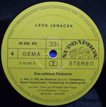 2LP/Coffret Leoš Janáček: Das Schlaue Füchslein